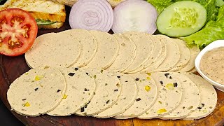 Homemade Chicken Salami Recipe | Chicken Salami Sandwich With Garlic Mayo