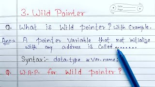 wild pointer in c with example | What is Wild Pointer? | Learn Coding