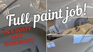 PART 36! DIY paint job in less than ideal conditions! 1967 Beetle project finally gets painted!