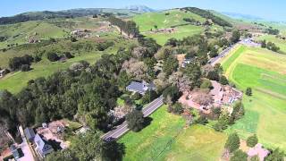 Aerial view of Nicasio CA, 94946 Marin County and the Nicasio Reservoir