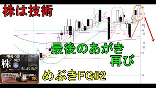 株は技術　大きな陰線で下落後の反発上昇→最後のあがきとみて空売りで下落を狙う　ショットガン投資法　めぶきFG#2　〔第1100回〕