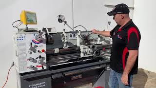 SM-1440B. Centre Lathe - 240Volt. Steelmaster. 51mm Bore, 1000mm Centres, 356mm Swing.