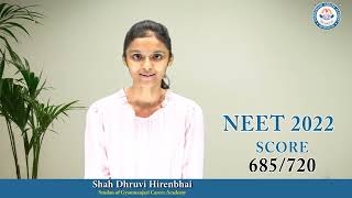 NEET UG 2022 I Meet Top Performer I Testimonial I Shah Dhruvi I Exclusively With #Gyanmanjari