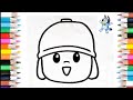 Drawing And Coloring Pocoyo | How To Draw Pocoyo Easy,Drawings for kids