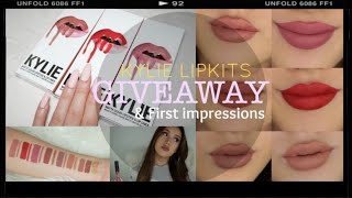 KYLIE LIPKITS FIRST IMPRESSIONS, LIP SWATCHES & GIVEAWAY (CLOSED) │Jennifer Drs ♡