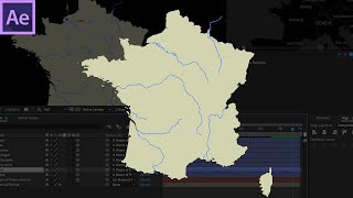 Mapping France's Rivers 💧Adobe After Effects + GEOlayers