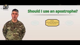 Apostrophe- USAICOe Writing Program