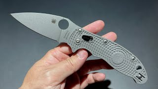 SPYDERCO MANIX 2 CTS MAXAMET GREY FRCP / ยืม แข็งคมเทาเบาไม่มีไลน์เนอร์