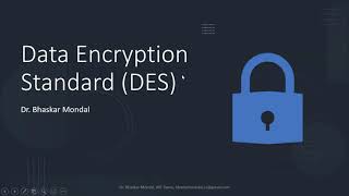 Data Encryption Standard (DES) with solved Example