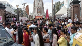 Devoties Crowed For Christmas In St.Mary's Basilica Church Shivajinagar Bangalore 2024 (Part 2)