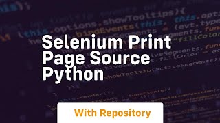 selenium print page source python