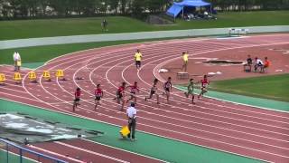 近江高校　男子陸上競技部　大崎・廣瀬　１００ｍ　2014.7.13