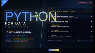 Python Crash Course for Data Engineering | Lists, Dicts, Functions & More | Live #7