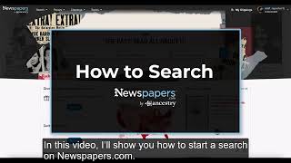 How to Search on Newspapers.com