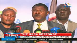 IEBC asks NASA to call off protests
