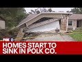 Dog alerts homeowners to sinking home in Polk County