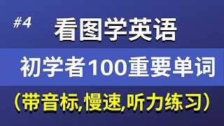 【从零开始学英语】看图学100单词-第4期- （带音标,图片,字幕,大奎恩英语）