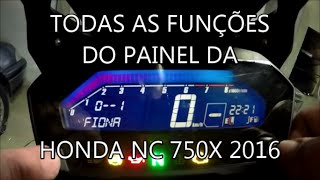 PAINEL DA HONDA NC 750X 2016, APRESENTAÇÃO, FUNÇÕES E CONFIGURAÇÕES - CANAL DO PIVO