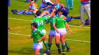 KEVIN MORAN WHO PLAYED GAA FOR DUBLIN BEFORE TAKING THE QUEEN'S SHILLING SCORE FOR IRELAND V MALTA