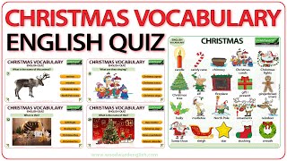 Christmas Vocabulary - English quiz about words associated with Christmas