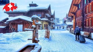 Lauterbrunnen Suisse 4K 🇨🇭 Le plus beau village en hiver ❄️️