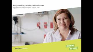 Webinar: Building an Effective Return-to-Work Program