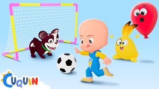 Football with Cuquin and Ghost  | Cleo & Cuquin Educational Videos for Children