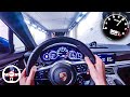 PORSCHE PANAMERA TURBO S e-hybrid 680HP NIGHT POV DRIVE AUTOBAHN +300km/h (60FPS)