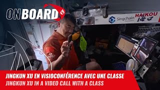 Jingkun Xu en visioconférence avec une classe | Vendée Globe 2024