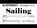 Sailing Christopher Cross Bb Instruments Sheet Music Backing Track Play Along Partitura