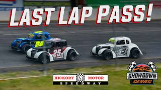 LAST LAP PASS at Hickory Motor Speedway! Legend Car Showdown Series