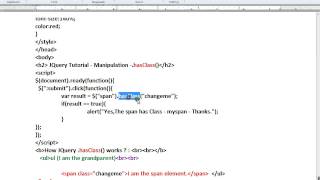 HASCLASS METHOD IN JQUERY DEMO