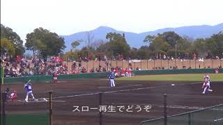 2018/3/3@由宇練習場 ドラ1・中村奨成選手盗塁阻止スローイング！