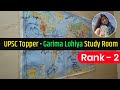 UPSC Topper - Rank 2 Garima Lohiya Study Room | Garmi Lohiya UPSC Topper From Bihar | UPSC Topper