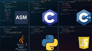 Assembly, C, C++, Java, Python, JavaScript Coding Speed: Side by side comparison in real time