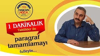 1 DAKİKALIK TAKTİKLERLE PARAGRAF TAMAMLAMA ÇÖZÜN.YDS/YDT/YÖKDİL HAKAN HOCA İLE EN AZ 70 ALIN. #EYDS