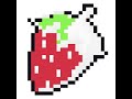 Pixelated strawberry