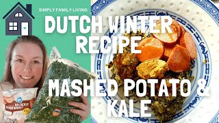 DUTCH recipe for Mashed POTATO \u0026 KALE with Smoked Sausage