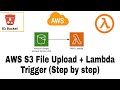 Aws Lambda Trigger S3 and Read the contents in the file | Step by step guide