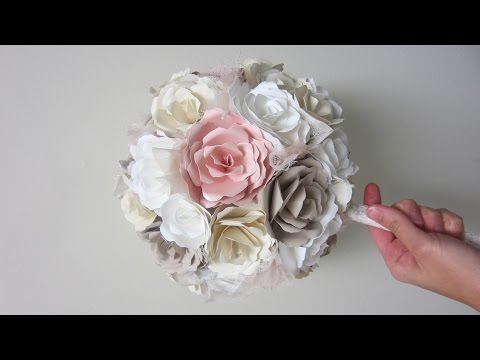 DIY Wedding Bouquet Paper Flowers from start to finish DIY Wedding Bouquet Paper Flowers from start to finish