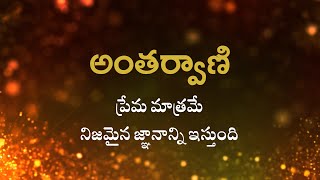 అంతర్వాణి  | ప్రేమ మాత్రమే నిజమైన జ్ఞానాన్ని ఇస్తుంది   | Heartfulness | 10-09-2022