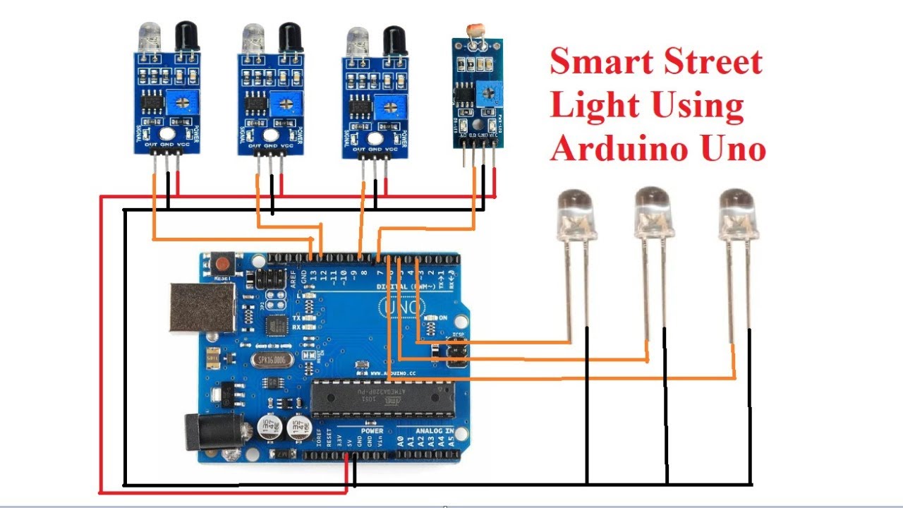 Smart Street Light Using LDR Module And IR Sensor | Arduino Project ...