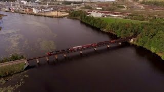 TRRS 484: Canadian National U745 Escanaba River - Drone Video