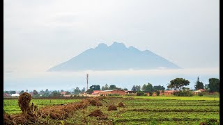 Kinigi \u0026 the Five Volcanoes of Rwanda, Muhabura, Gahinga, Sabyinyo, Bisoke, The World On Camera