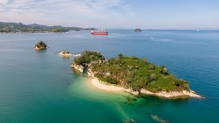 【離島空撮】鳥たちの楽園になっている無人島「弓杖島」をドローンで空撮【愛媛/今治】