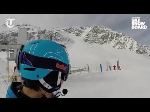Graham Bell skis the Rochu run in La Plagne Graham Bell skis the Rochu run in La Plagne