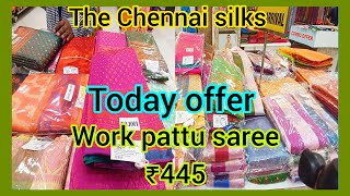 💃₹445 wow price stone work pattu sarees| The Chennai silks|coimbatore|Friendyvlogs ‼️