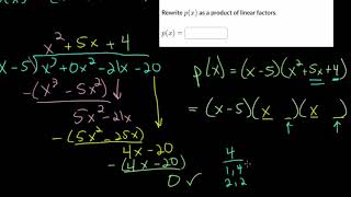 Factor Using Polynomial Division: Practice