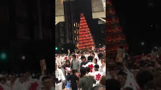 戸畑祇園大山笠2018 東大山笠  花の御礼  中本町商店街