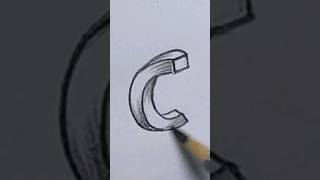 C letter 3D curve design @designartkrithvic